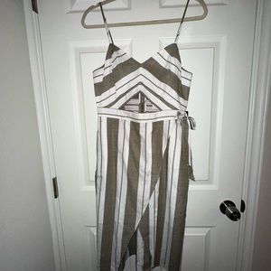 Express Stripe cut out dress